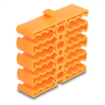 Sujetacables DeLOCK 66255 naranja 24 entradas de cable