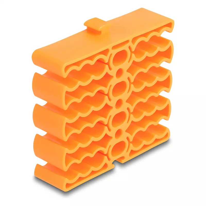 Sujetacables DeLOCK 66255 naranja 24 entradas de cable