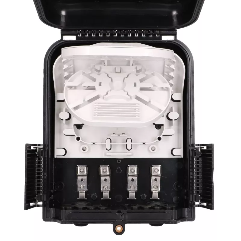 Caja de terminación de fibra óptica Extralink Selene 16 fibras negra