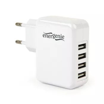 Cargador USB universal blanco/4 puertos EG-U4AC-02 GEMBIRD
