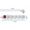 Regleta Esperanza ELK215W 3 m 5 toma(s) de CA para interiores blanca