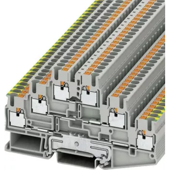 Borne de tres pisos push-in Phoenix Contact PT PT 2,5-PE/L/L gris contenido: 1 ud. (3210541)