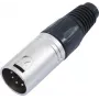 Conector XLR de 5 pines Omnitronic 30208420 — conector de audio (macho/hembra) para señales balanceadas
