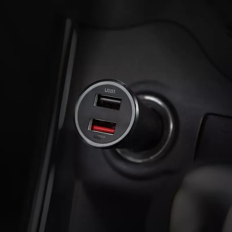 Cargador de coche Xiaomi 37 W doble puerto negro, negro