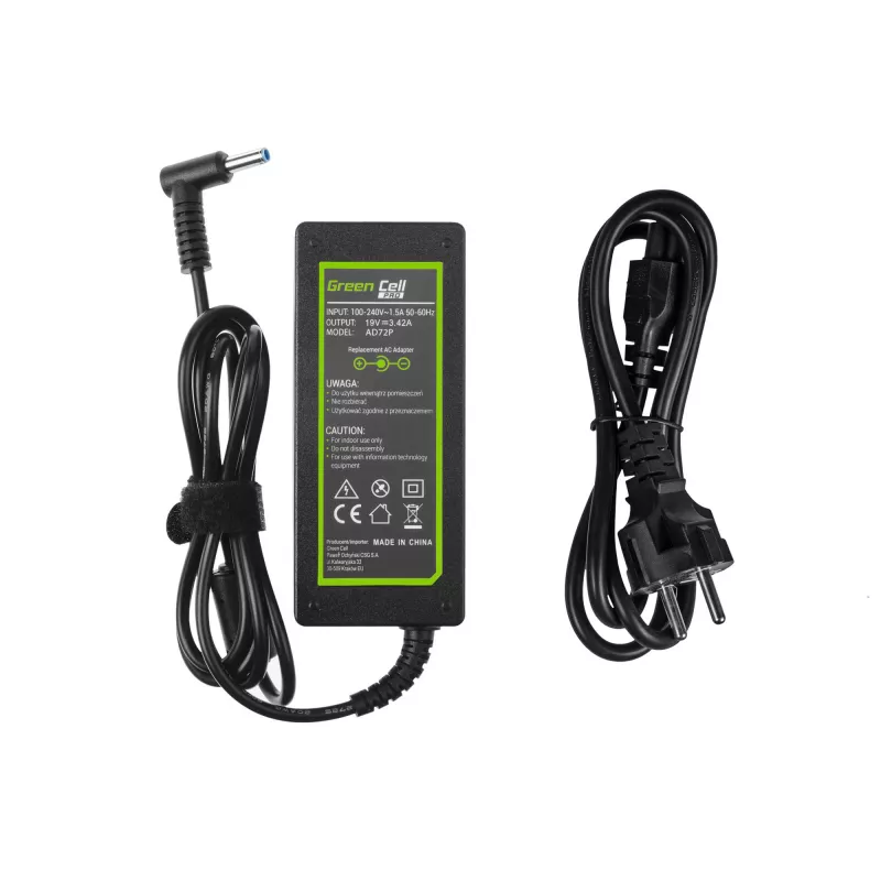 Fuente de alimentación Green Cell AD72P Indoor 65W negra