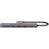 Hub USB Type-C CANYON DS-17 — HDMI, USB 3.2 Gen 1 A, USB-C, MicroSD, 10000 Mbit/s, gris