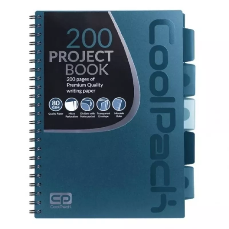 Cuaderno de espiral Coolpack A5 azul modelo 94009CP — Cuaderno de espiral A5, tapa azul