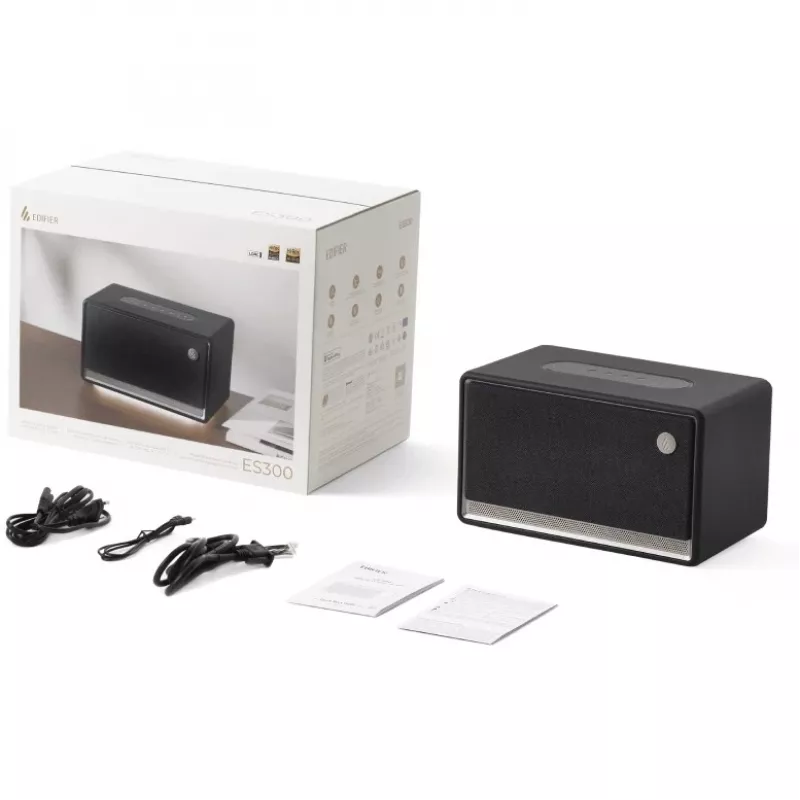 Altavoz para fiestas Edifier ES300 negro – 2 vías, 60 W RMS, Bluetooth LDAC/SBC, USB-A, dial giratorio