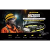 Linterna frontal Nitecore HU2000, 10 LEDs, Batería de litio recargable por USB, Aluminio+Policarbonato, IP68 resistente al agua