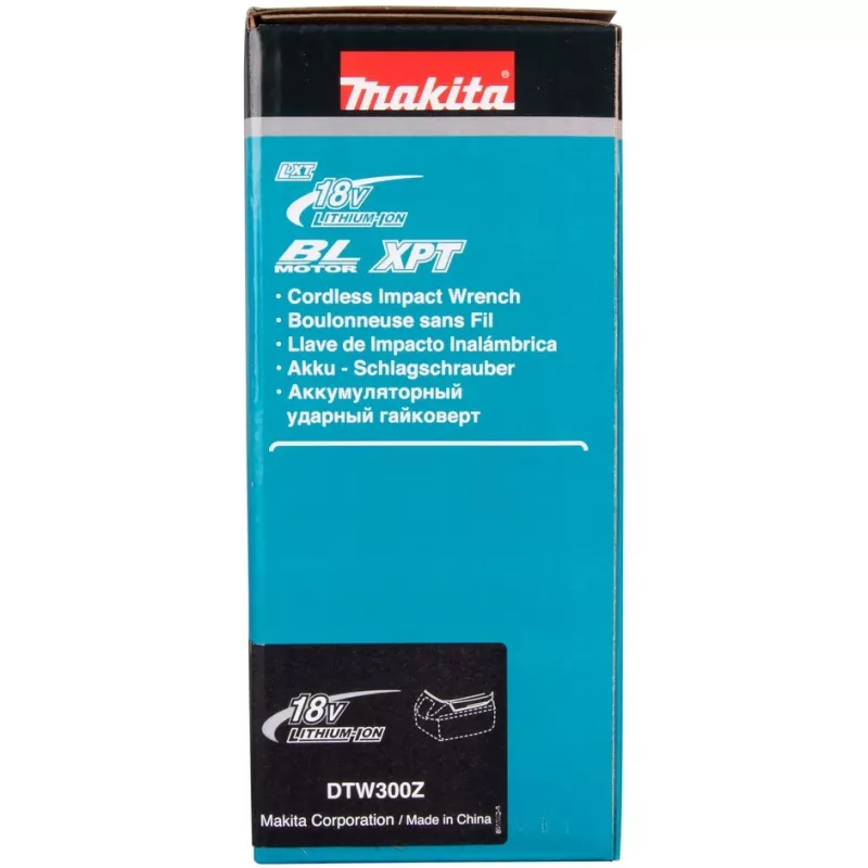 Makita DTW300Z Atornillador de impacto a batería 3200 rpm Negro, Azul
