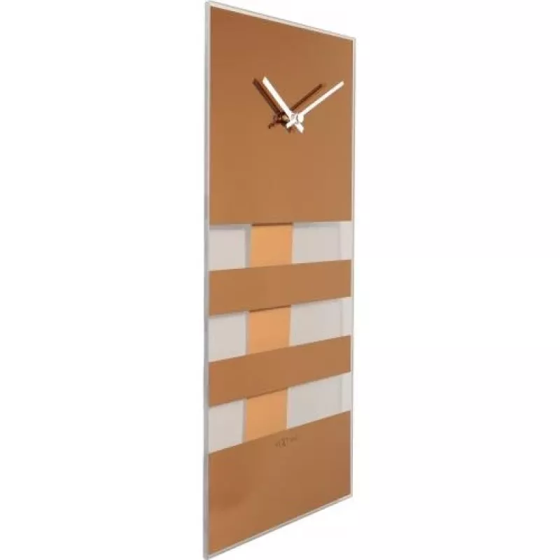 NeXtime Reloj de pared 2855co Bold Stripes, 38x19 cm, pared, cobre
