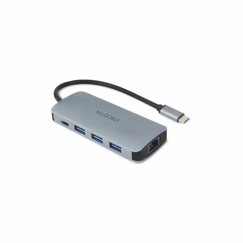 Dicota USB-C 8-in-1 Multi Hub 4K PD 100W plateado