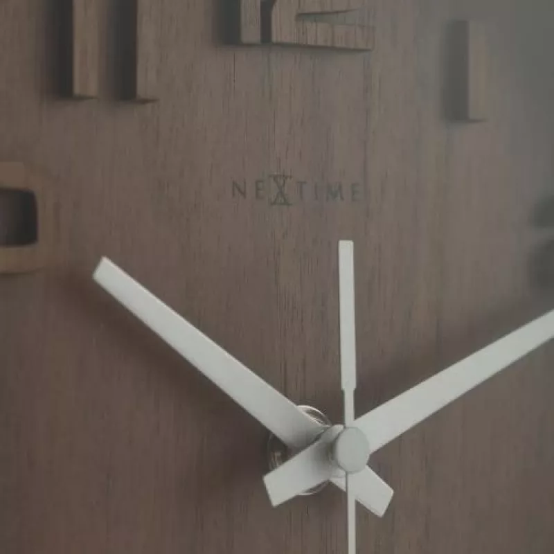 Reloj de pared NeXtime 5192gs Wood Wood Small, 22x20 cm, pared, madera, gris