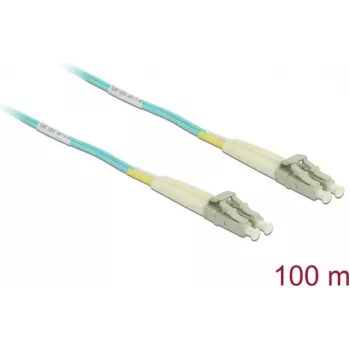 Cable de red DeLOCK LC Duplex Multimodo OM3 100 m negro