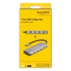 Hub USB-C DELOCK 64323 — host USB 3.2 Gen 2 Type-C, HDMI + 2× USB-A + 2× USB-C, 10 Gbit/s, gris