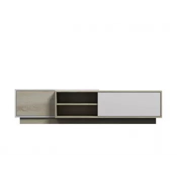 Mueble de TV Cama SIGMA1 180 roble Sonoma/blanco brillante