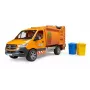 Vehículo de modelo BRUDER MB Sprinter camión de basura BR-02682, réplica de juguete a escala