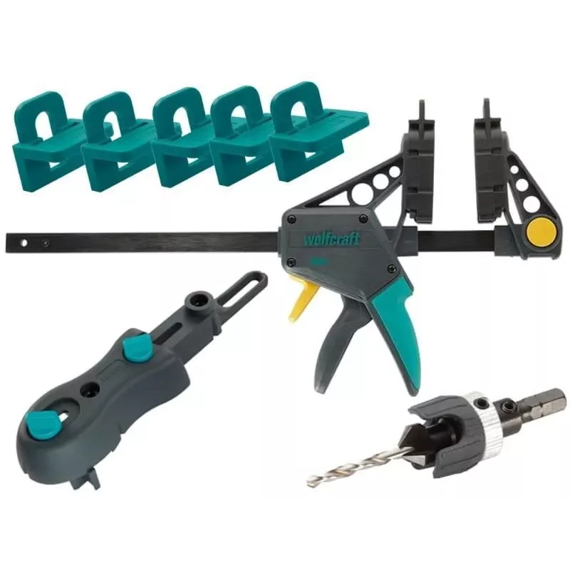 Abrazadera de viga wolfcraft GmbH set para construcción de terrazas