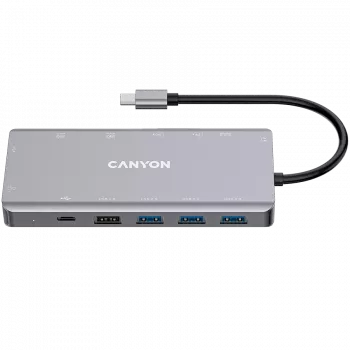 Canyon USB-13-in1 HUB USB-C 2xHDMI4xUSB2xUSB-CRJ45VGA, versión retail