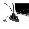 Hub USB 3.2 Gen 1 de 3 puertos + lector de tarjetas SD y Micro SD con conector USB Type-C o USB Type-A, hub USB