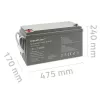 Qoltec 53068 batería AGM | 12V | 150Ah | máx. 2250A