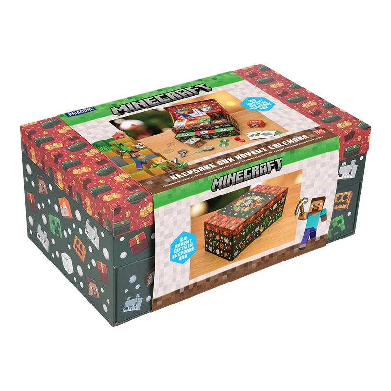 Caja de almacenamiento calendario de adviento Paladone PP15749MCF Minecraft 24 sorpresas