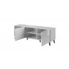 Mueble RTV ABETO 150x42x52 blanco/blanco brillante