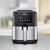 Freidora de aire Rommelsbacher FRH 1500 — 5 L, 1500 W, acero inoxidable/negro
