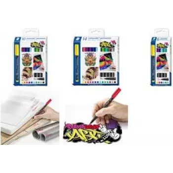 Rotulador permanente Staedtler Lumocolor 317 C10 colores surtidos 10 uds.
