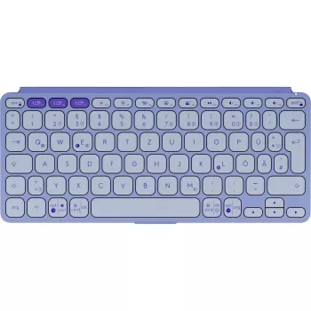 Logitech Keys-To-Go 2, Lila, Bluetooth, Alemán, 920-012966