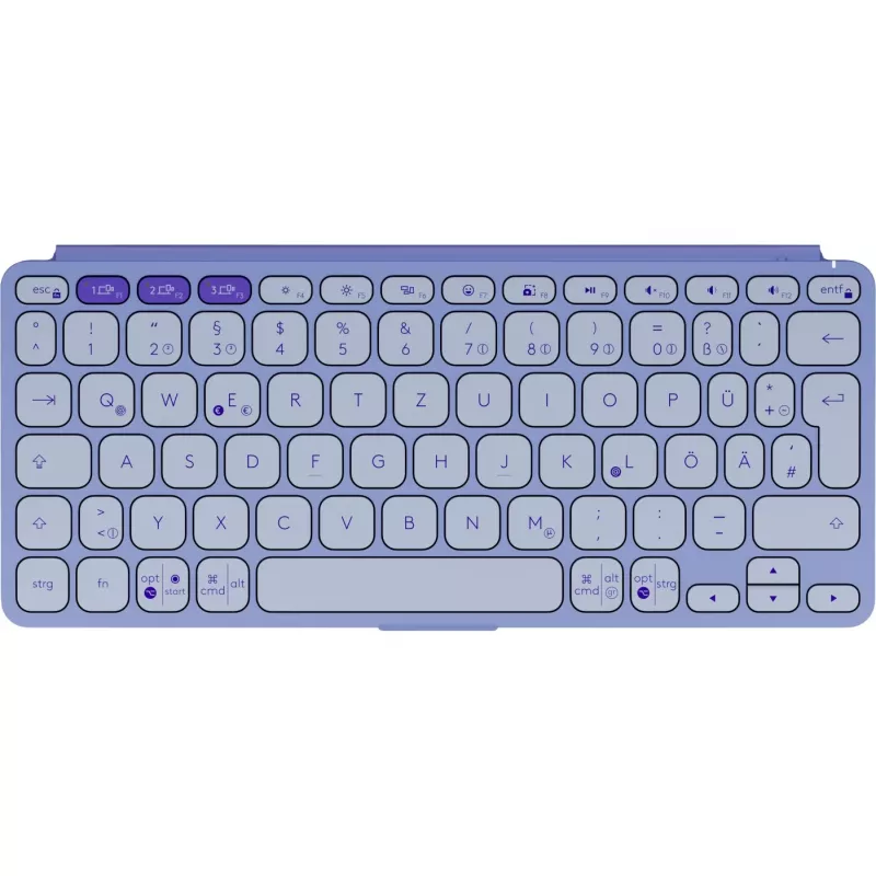 Logitech Keys-To-Go 2, Lila, Bluetooth, Alemán, 920-012966