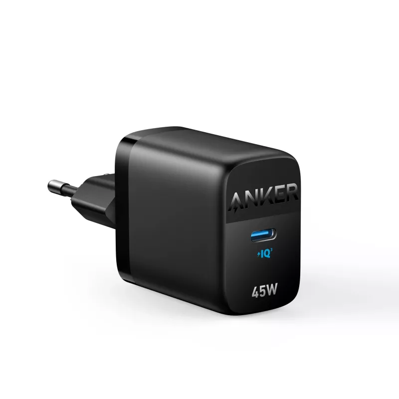 Cargador de CA de interior Anker 313 A2643G11 — 45W USB-C, negro, universal