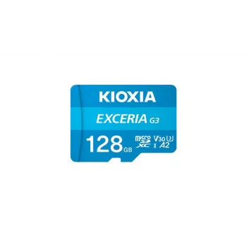 Tarjeta microSDXC Kioxia EXCERIA G3 128 GB UHS-I U3 V30 – 160/50 MB/s, Class 10, azul