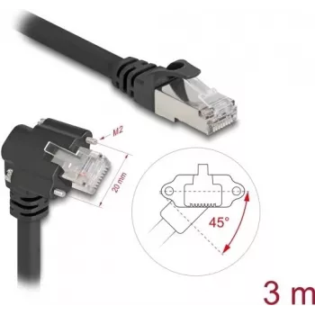 Cable de red DeLOCK negro 3 m Cat6 S/FTP RJ-45