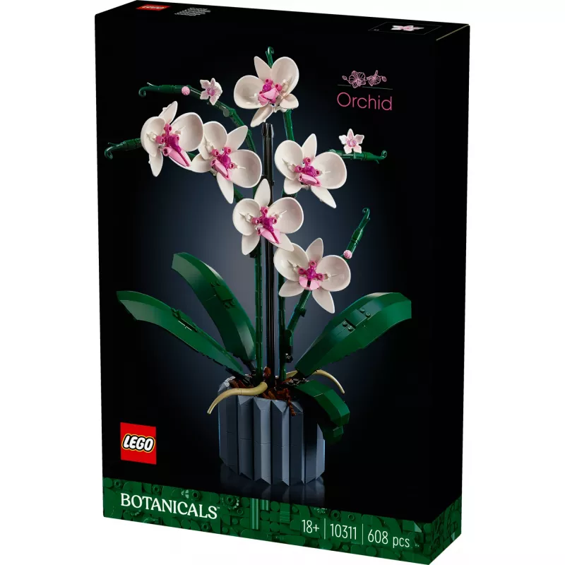 LEGO 10311 Icons Orquídea planta artificial set de construcción con flores accesorio de decoración para adultos colección botánica regalo para esposa o esposo