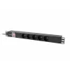 Lanberg PDU-05E-0200-IEC-BK unidad de distribución de corriente (PDU) 5 salidas AC 1U Negra