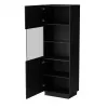Vitrina Cama LIVERTI 59,5×42×178 cm negro — vitrina de suelo
