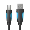 Cable USB 2.0 A a USB-B Vention VAS-A16-B500, 5 m, negro, conector a conector, 480 Mbit/s