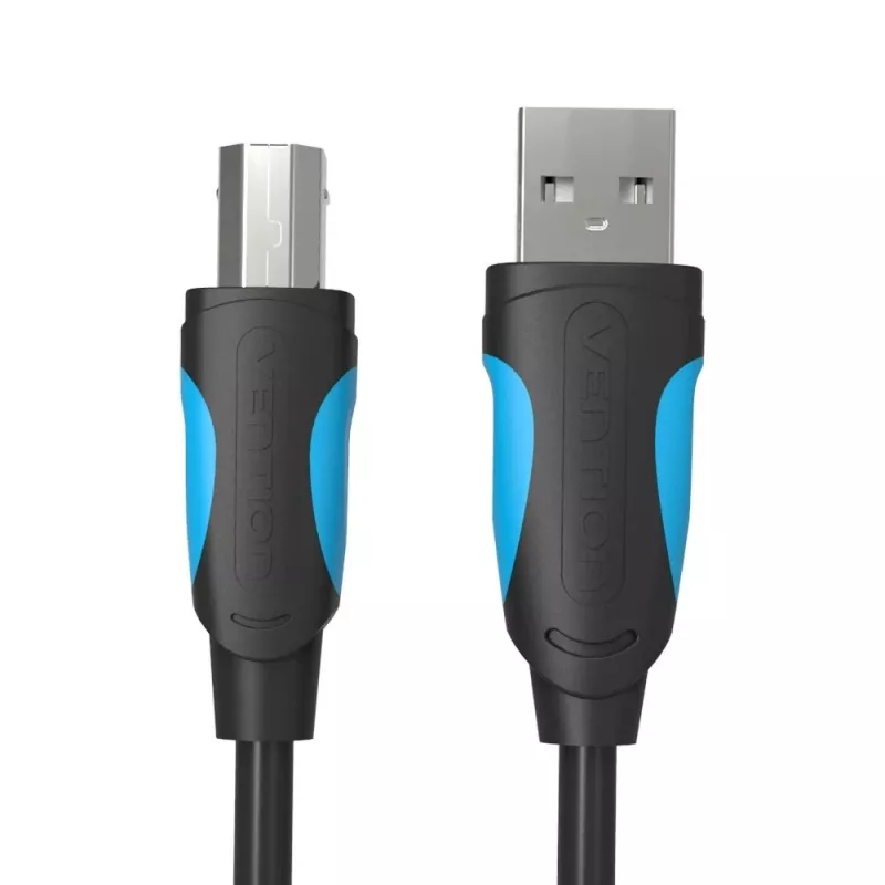 Cable USB 2.0 A a USB-B Vention VAS-A16-B500, 5 m, negro, conector a conector, 480 Mbit/s