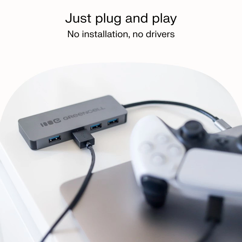 Hub USB Green Cell HUB-GC-C4A — hub USB-C 3.0 de 4 puertos