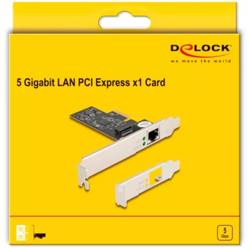 DeLOCK Tarjeta PCI Express x1 81260 1 x RJ45 5 Gigabit LAN RTL8126