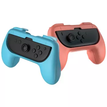 Empuñadura para mando Subsonic Joy-Cons Comfort Grip Switch y Switch 2 rosa turquesa
