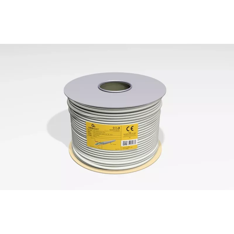 Gembird cable LAN Cat5e UTP (CCA), macizo, 100 m, gris