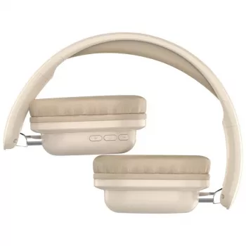 Auriculares inalámbricos over-ear DEFENDER EEMOTION B640 BEIGE — binaurales, acústica cerrada, USB-C, AUX, 20–20000 Hz, 105 dB