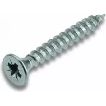 Tornillo Cimco 190043 — metal galvanizado, 50 mm de longitud, 4,5 mm de diámetro de rosca, para placas de fibra, 1 ud.