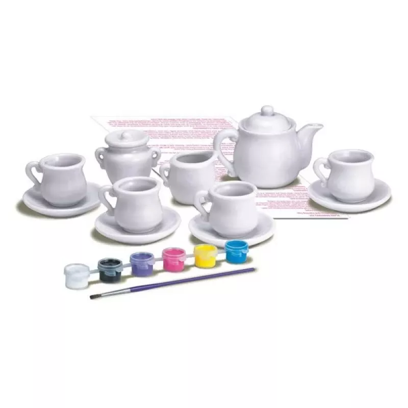 Mini set de té para pintar