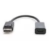 Adaptador DIGITUS, conector macho DisplayPort - conector hembra HDMI A, DisplayPort estándar 1.1a, certificado UL20276, AWG28 (DB-340400-001-S)