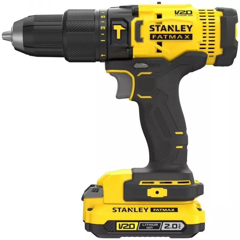 Taladro atornillador a batería STANLEY SFMCD711D2K 18V Li-Ion 2x2Ah, 2 velocidades, 80 Nm, LED, maletín