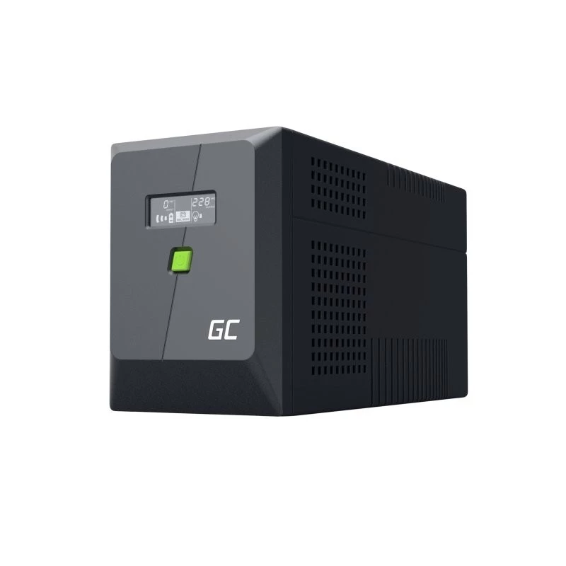 Sistema de alimentación ininterrumpida SAI Line-Interactive Green Cell 1,5 kVA / 1050 W, 5 salidas AC, onda sinusoidal pura, AVR, USB, torre, negro