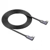 Cable USB-C Unitek C14147ABK01 90°–90° PD 100W 0,5 m, acodado a acodado, negro